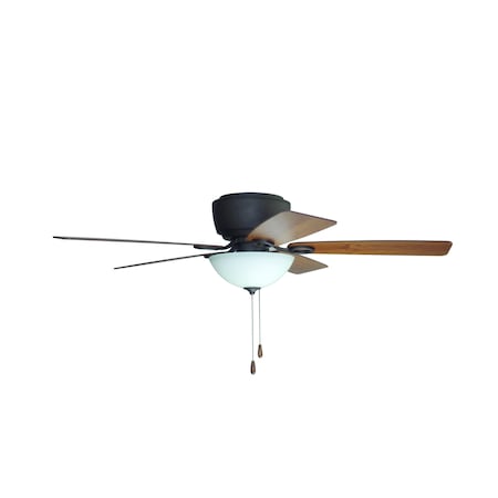 52” Bronze Finish Ceiling Fan Includes Blades And LED Light Kit